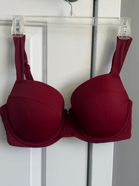 Shade & Shore Burgundy Molded Underwire Bikini Top 36DD